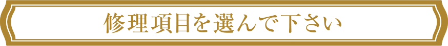 修理項目を選んで下さい