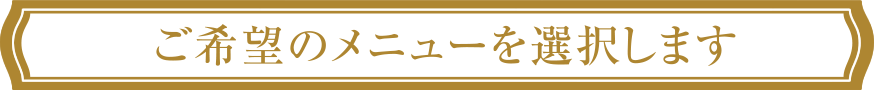 ご希望のメニューを選択